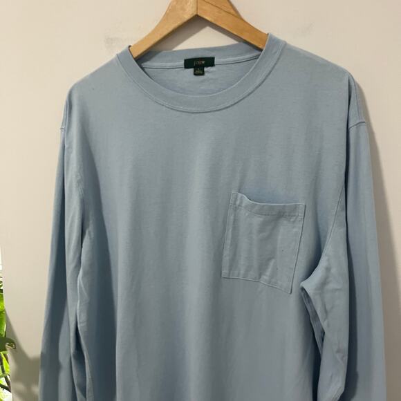 J. Crew Men's Light Blue Long Sleeve Top Size Large - Picture 4 of 6